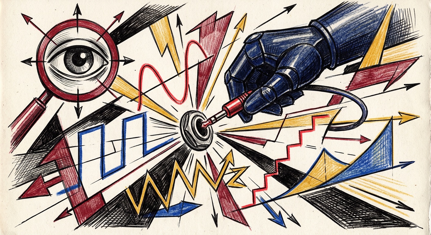 CV Input Signal Types — About — Constructivist linocut illustration